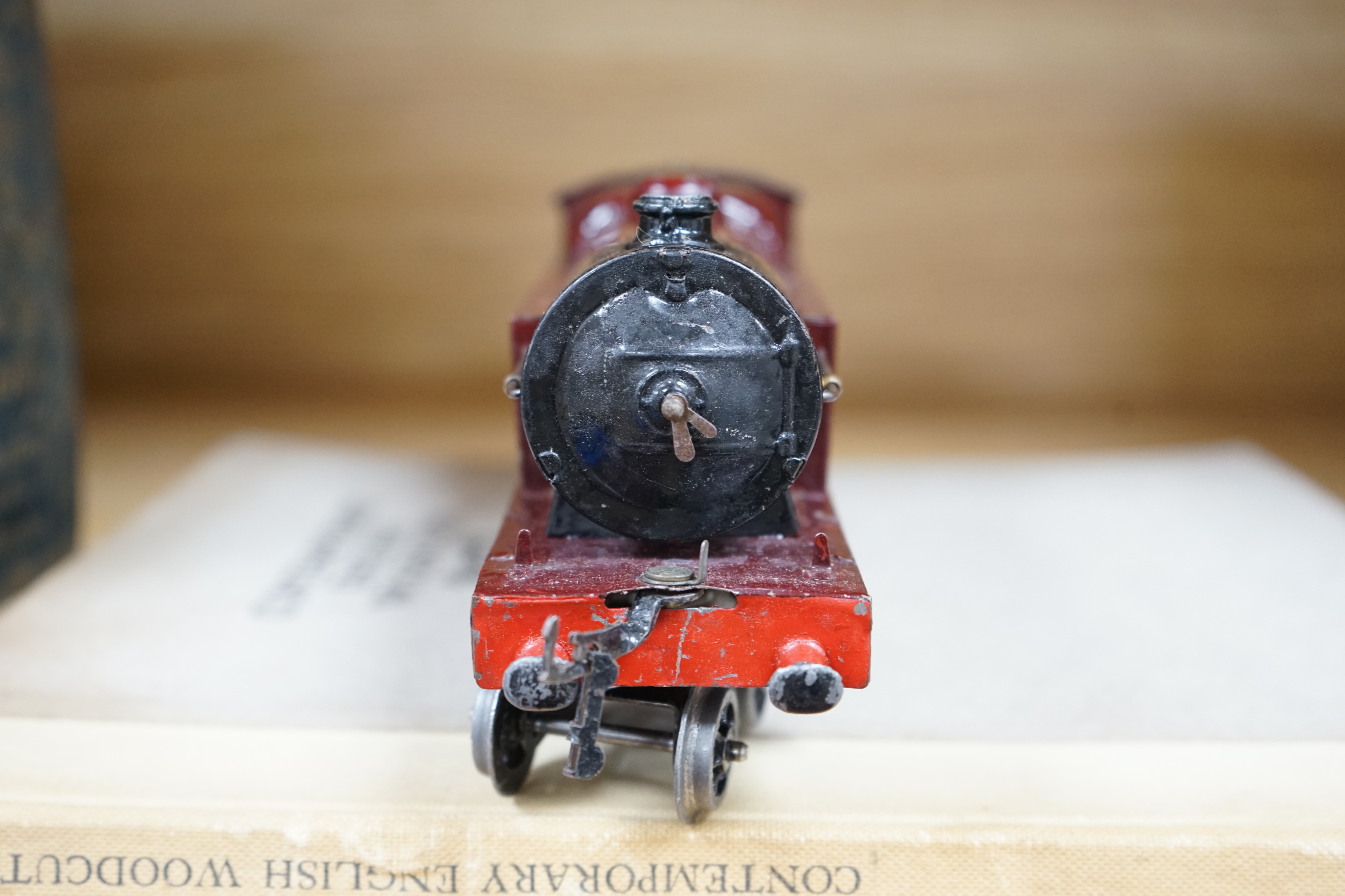 A Hornby gauge O train collection including No. 2 LMS clockwork tank locomotive no. 2349, largely pre-war